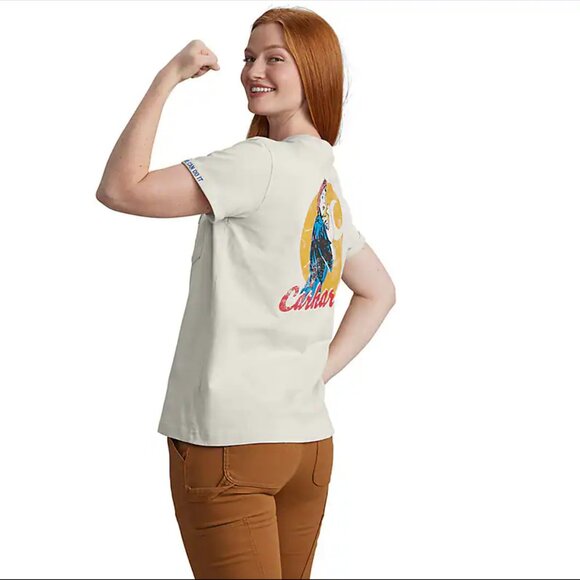 CARHARTT Women's Loose Fit Short-Sleeve Love Of Labor Graphic T-Shirt - Medium - Picture 3 of 7